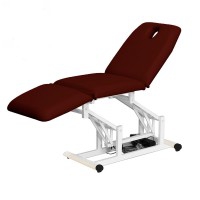 Table de massage électrique à trois sections Kinéfis Quality : avec structure en acier soudé, trou facial, sans roues et dossier inclinable